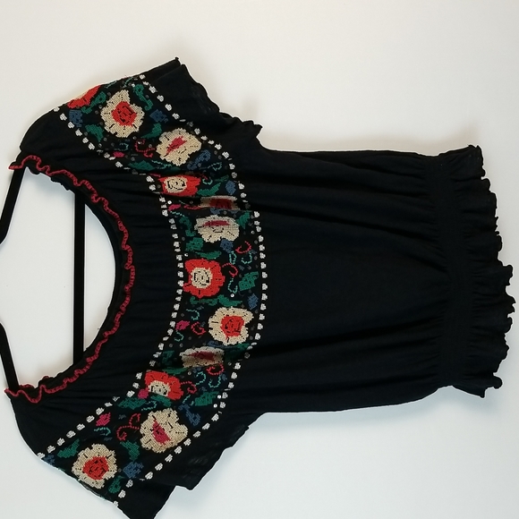 Free People Embroidered Pheasant Top Size XS - Picture 5 of 7